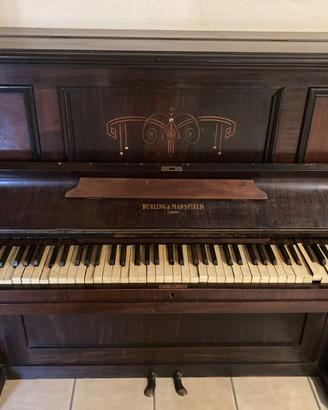 Pianoforte verticale d’epoca Burling & Mansfield (