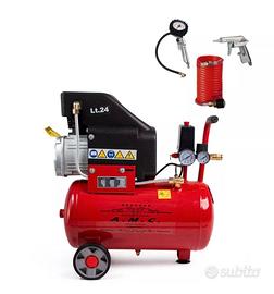 Compressore ad aria 25lt incluso KIT 8 bar elettri