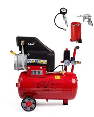 Compressore ad aria 25lt incluso KIT 8 bar elettri