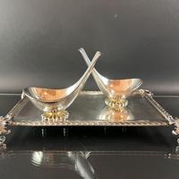 Portapipe doppio in argento massiccio 800.