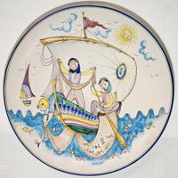 D’amore vietri – Grande piatto in ceramica Naif