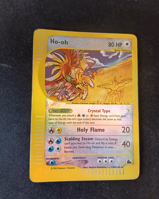 Pokemon Crystal oh ho skyridge 149/144 reverse 