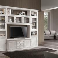 PARETE ATTREZZATA IDEALE COME LIBRERIA E PORTA TV