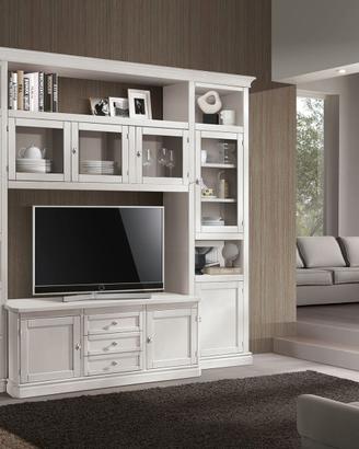 PARETE ATTREZZATA IDEALE COME LIBRERIA E PORTA TV