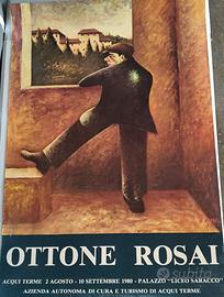 POSTER ORIGINALE DELLA MOSTRA DI OTTONE ROSAI 1980