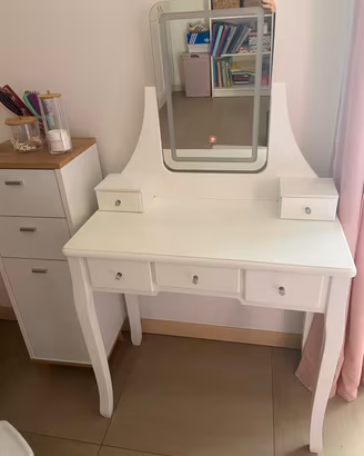 toeletta trucco con sgabello