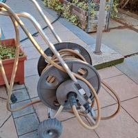 Carrello avvolgipompa da giardino + tubo 30 mt