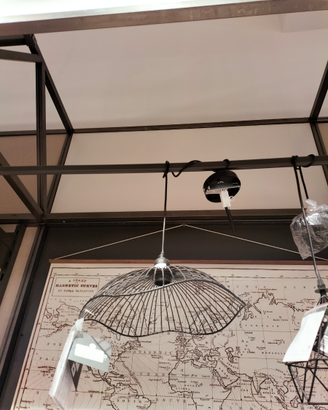 Lampadario paralume industrial moderno nero Maison