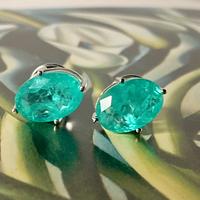 Orecchini bottone tormalina paraiba