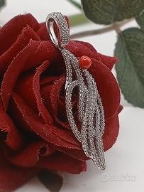 ciondolo x collana argento 925 micro pavé zirocni
