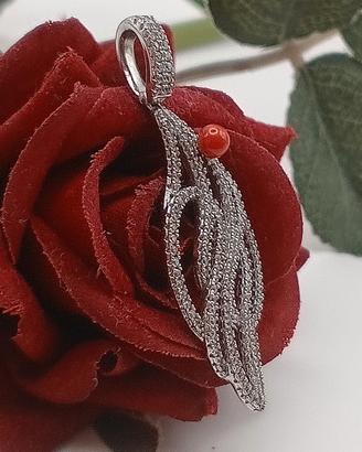 ciondolo x collana argento 925 micro pavé zirocni