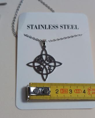 Collana Amuleto Portafortuna Ankh Pentacolo  Nodo