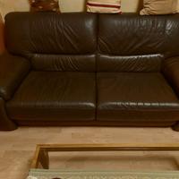 Coppia divani in vera pelle 3+2 posti