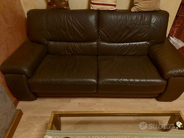 Coppia divani in vera pelle 3+2 posti