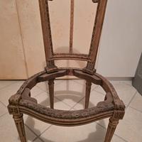 due poltrone Luigi XVI da restaurare