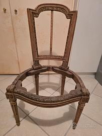 due poltrone Luigi XVI da restaurare