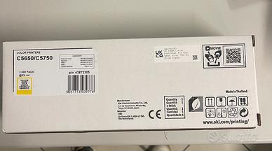 Toner giallo per oki c5650 e c5750