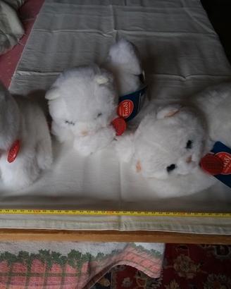 Splendidi peluche gatti bianchi Trudi  
