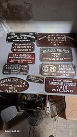 targhe rare industriali del epoca