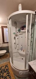 Box doccia angolare con sauna e idromassaggio 