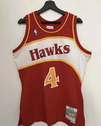 SPUD WEBBE ATLANTA HAWKS MITCHELL & NESS (L)