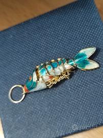 Ciondolo pesce vintage articolato