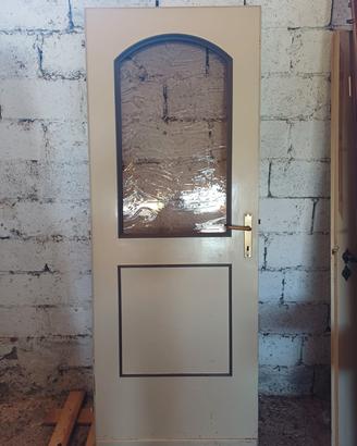 PORTA INTERNA CON VETRO DECORATO –