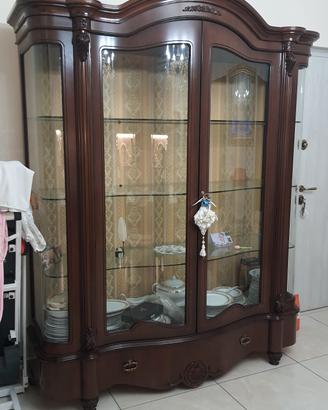 cristalliera classica in legno 
