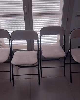 Sedie con imbottitura effetto velluto nuove