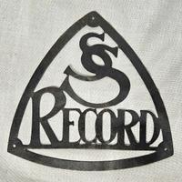 Scritta in metallo RECORD Vintage.