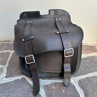 borsa laterale per moto con staffa in ferro
