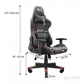 Sedia Gaming White Shark Racer Two