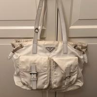 Borsa Prada in nylon bianco