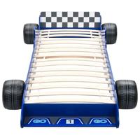 Letto Bambini ad Auto da Corsa 90x200 cm Blu