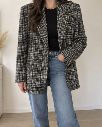 Giacca sartoriale vintage in pura lana vergine 