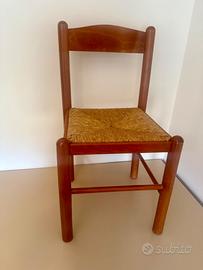 Sedia, legno e paglia