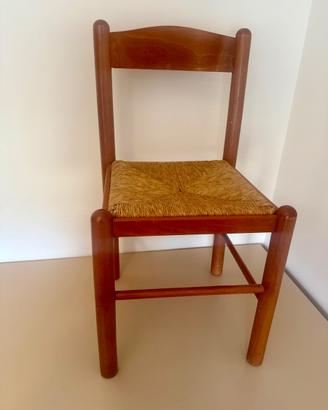 Sedia, legno e paglia