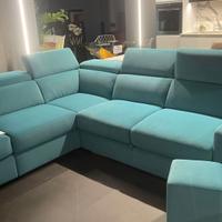 DIVANO ANGOLARE CON 2 POUF E CHAISE LONGUE BOX