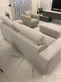 Poltronesofà Divano 4 posti + poltrona + pouf