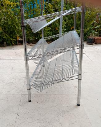 scaffale acciaio cromato 