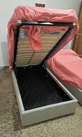 Letti singoli con contenitore - mai usati