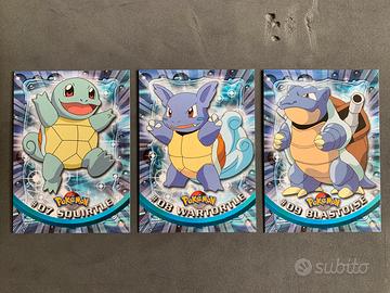 Pokemon Topps Blastoise Wartotle Squirtle 1999 ITA