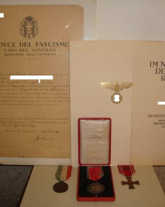 Cimeli Medaglie Militari Fascisti Nazisti Pompieri