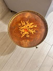 Tavolino legno e ottone anni 50