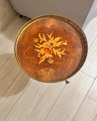 Tavolino legno e ottone anni 50