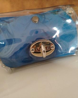 Borsa a mano Zanellato trasparente con fodera blu 