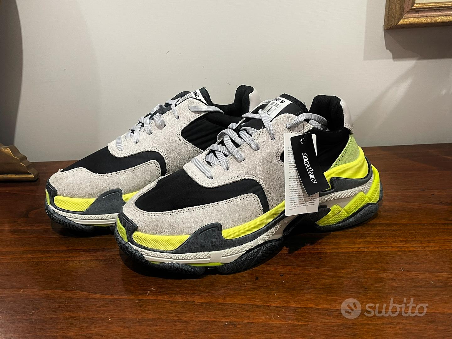 Balenciaga Triple S Sneaker Uomo Verde Fluo Abbigliamento e