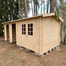 CASETTA DI LEGNO HOKKAIDO2 3 LOCALI 570x270x239h