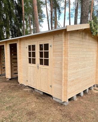 CASETTA DI LEGNO HOKKAIDO2 3 LOCALI 570x270x239h