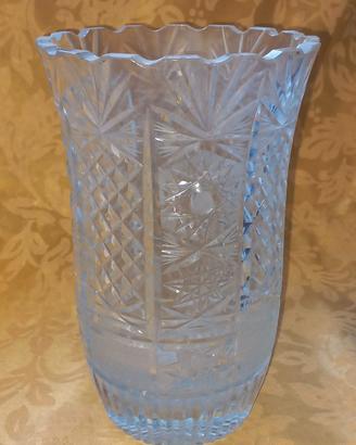 Vaso in cristallo molato